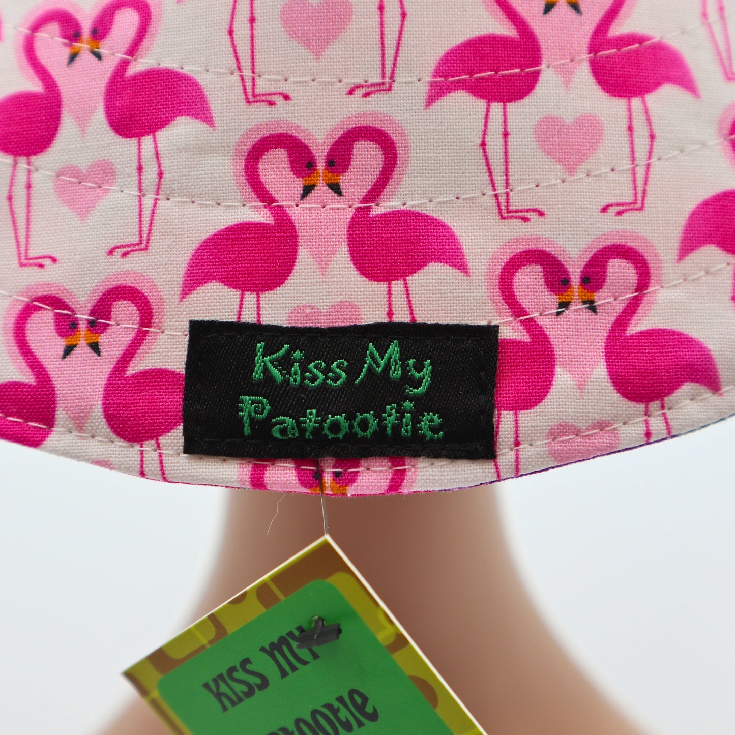 Reversible Sun Hat - Ladies & Girls sizes - flamingo / pink floral