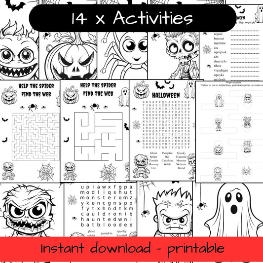 Printable Halloween bundle - 14 activities