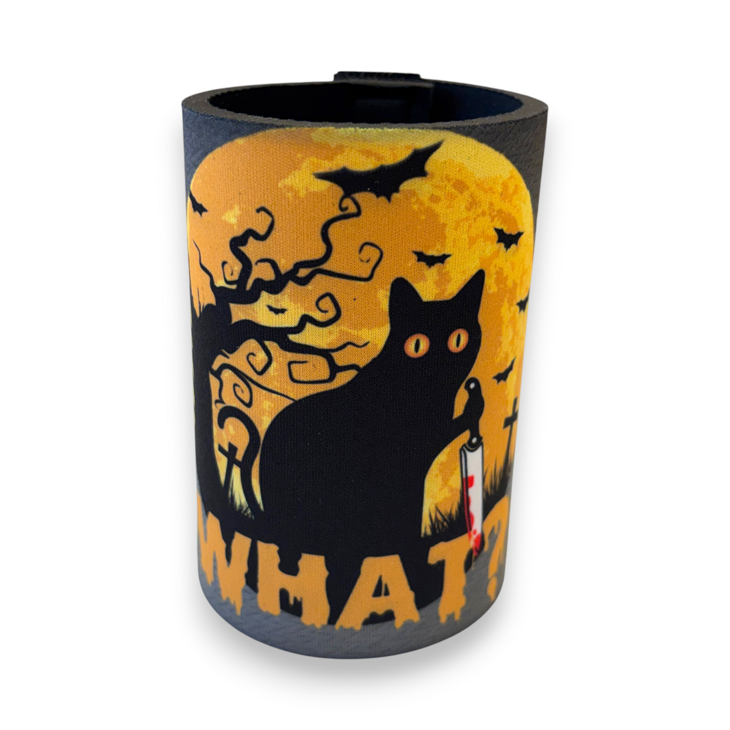 Printed Stubby / Can Cooler - murder cat