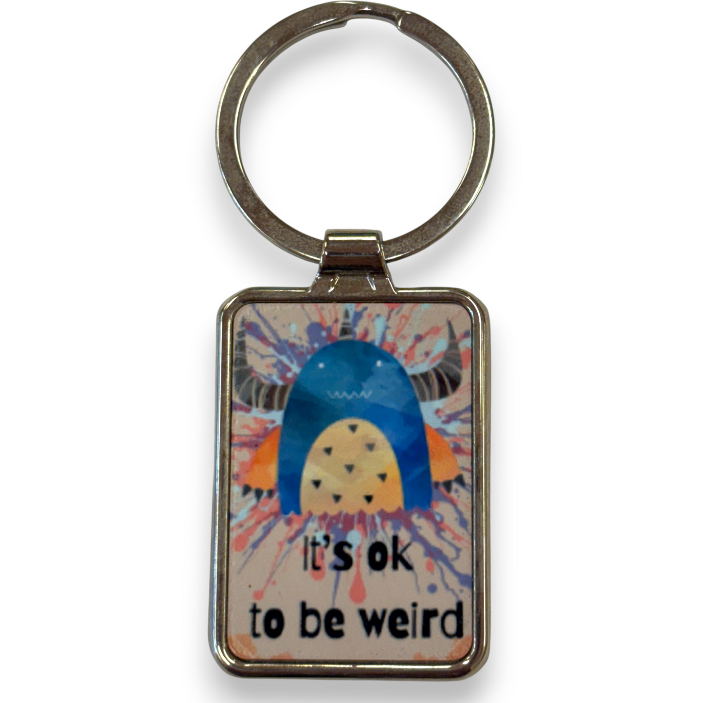 Printed Keyring - It's OK to be weird