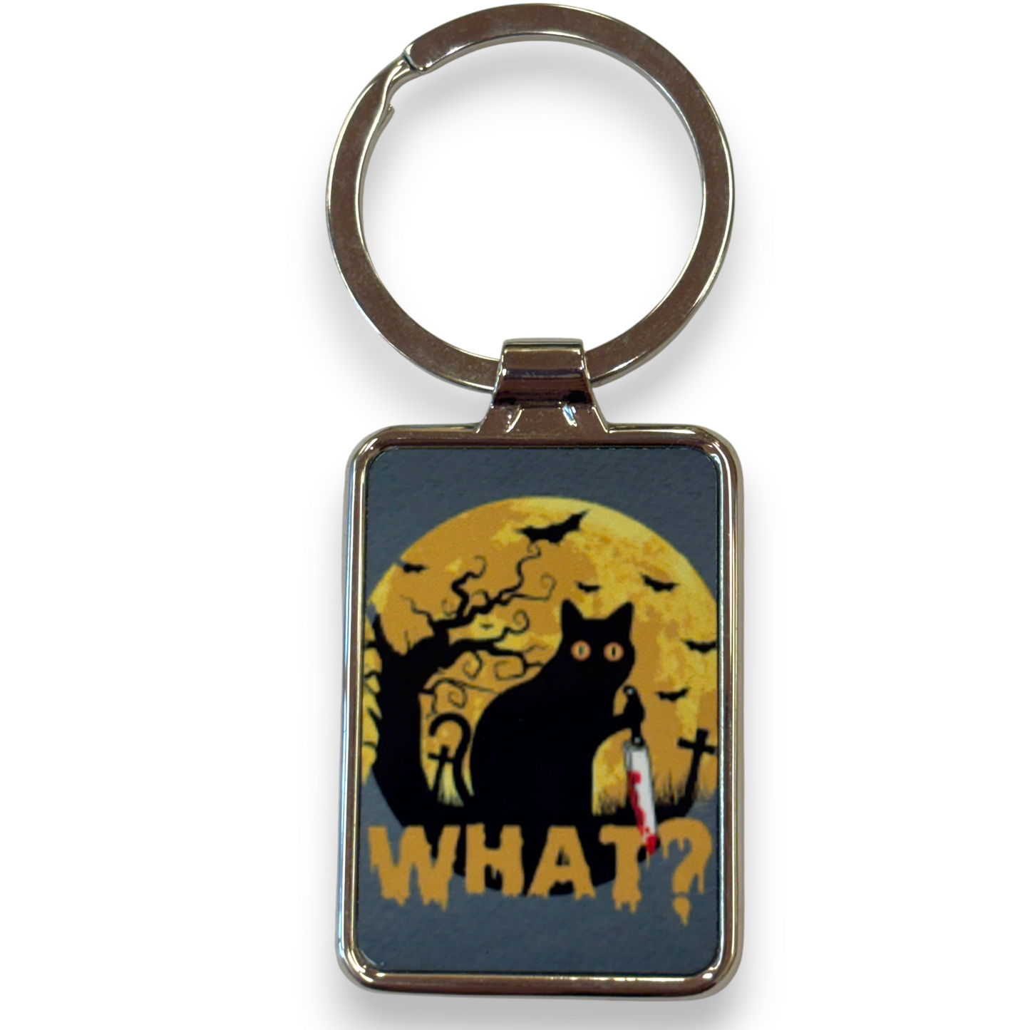 Printed Keyring - murder cat