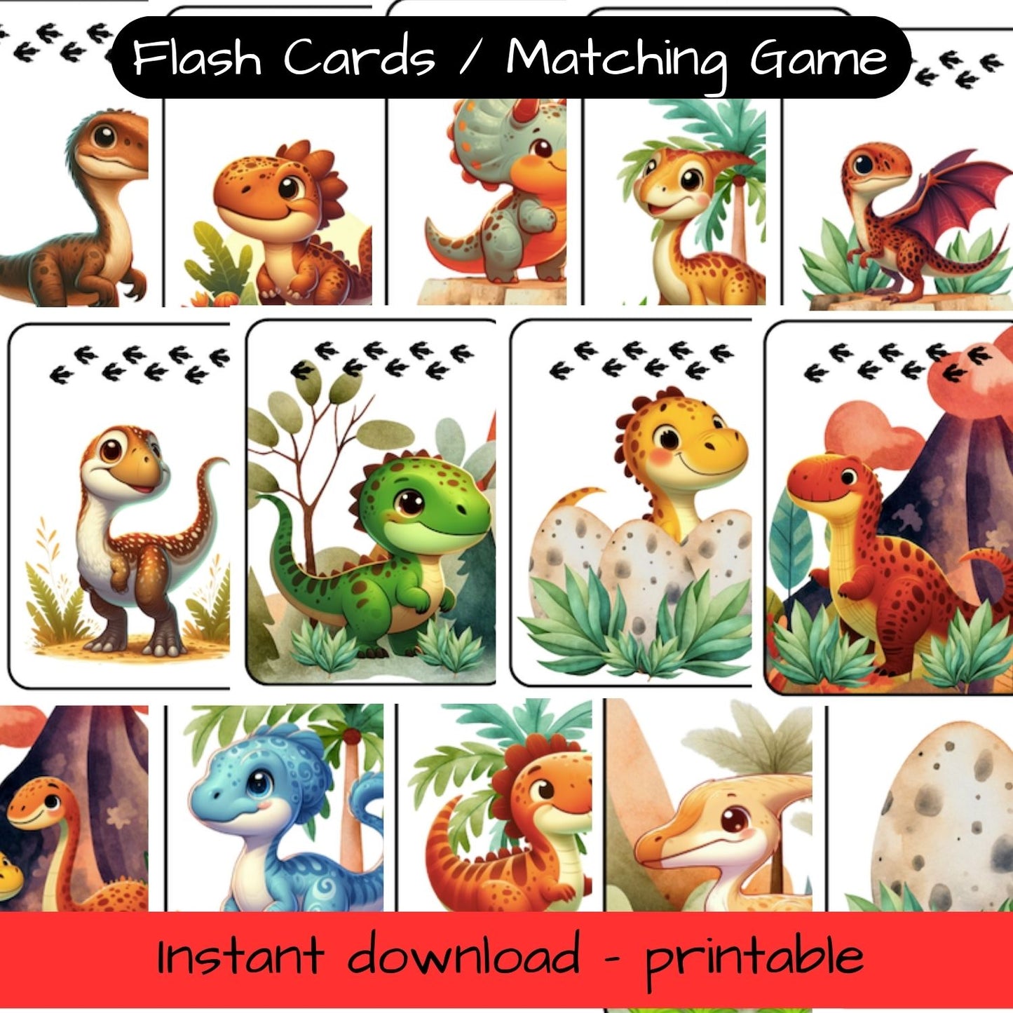 Printable Dinosaur activity - Matching game