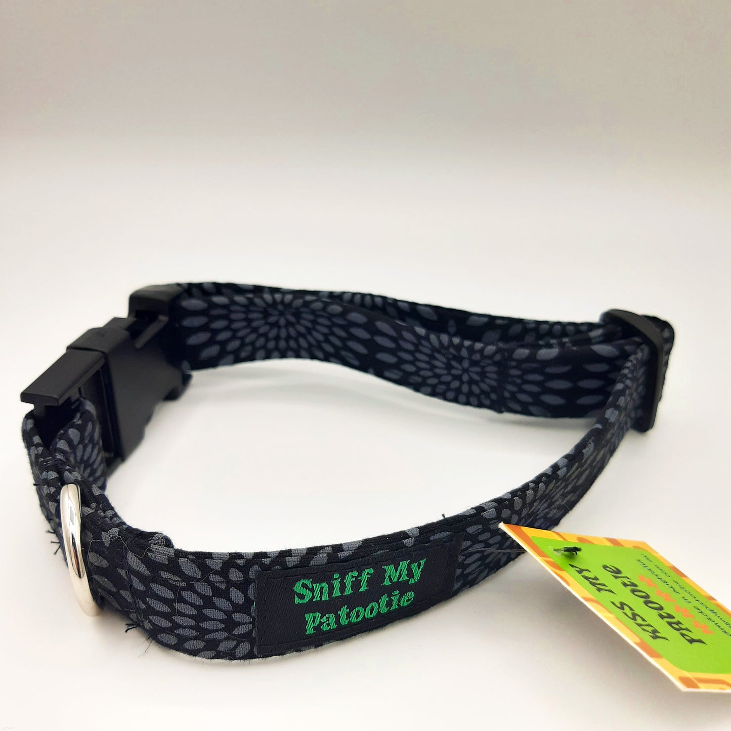 Dog collar - fabric covered webbing, 17.5 to 72cm