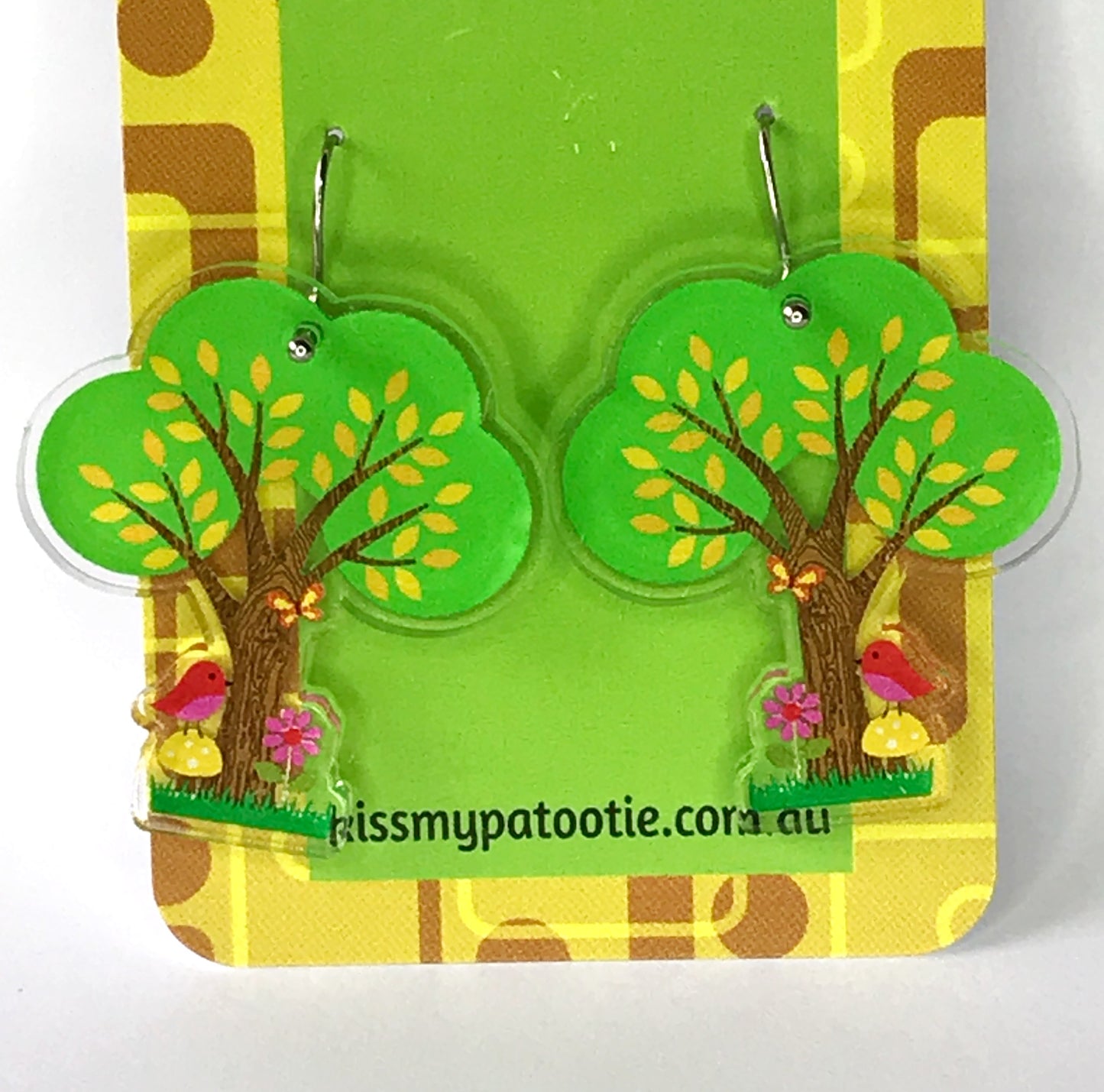 Woodland Tree acrylic earrings - 100% recycled acrylic