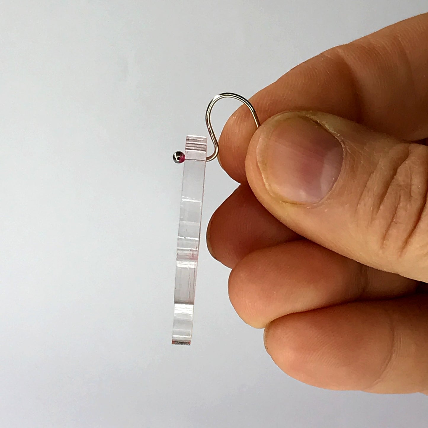 Pink bird acrylic earrings - 100% recycled acrylic