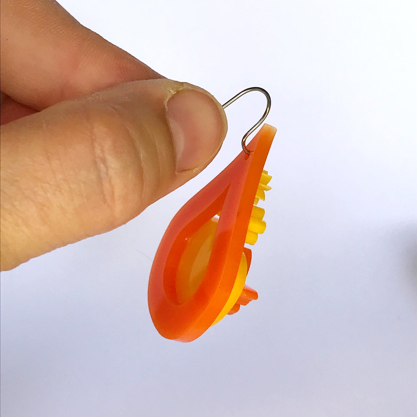 Teardrop Earrings - laser cut acrylic - butterfly