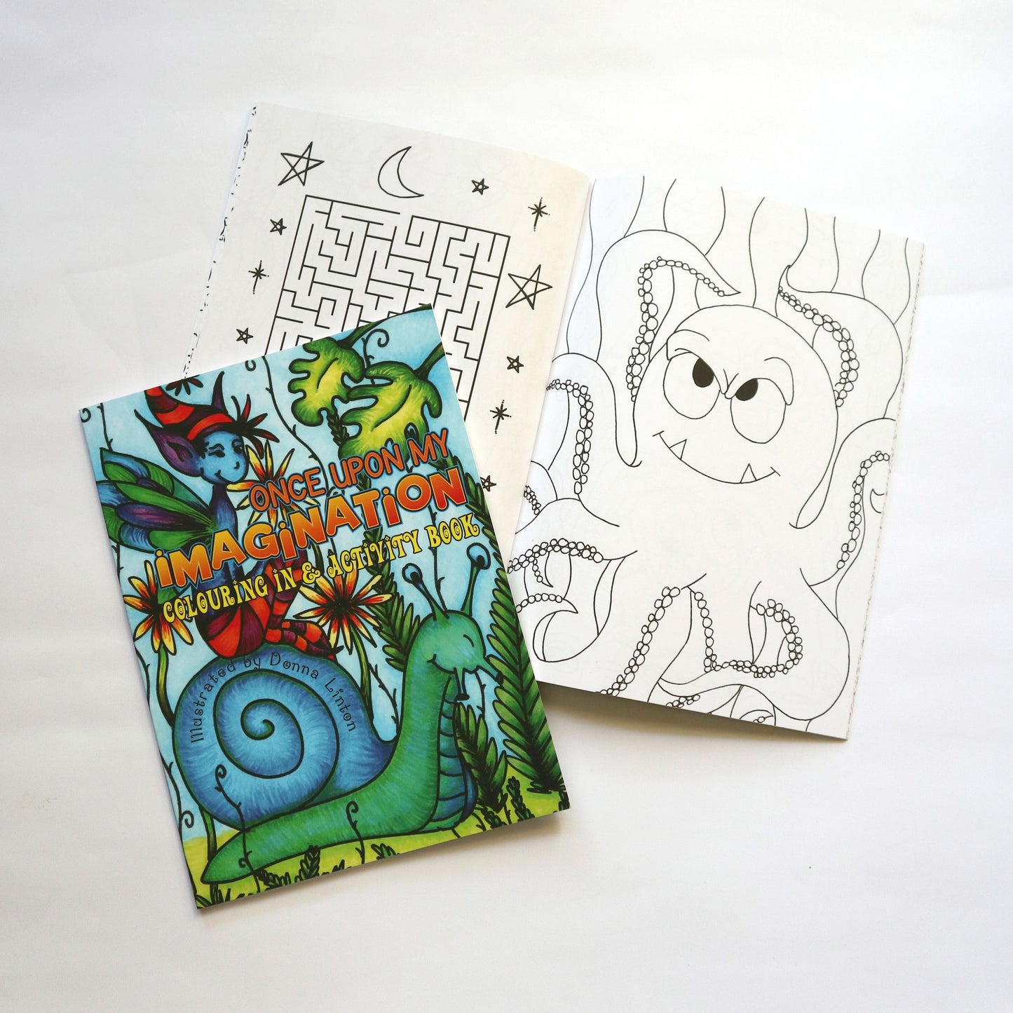 Book Gift Bag - 2 x kids books, colouring book, library bag, bookmark