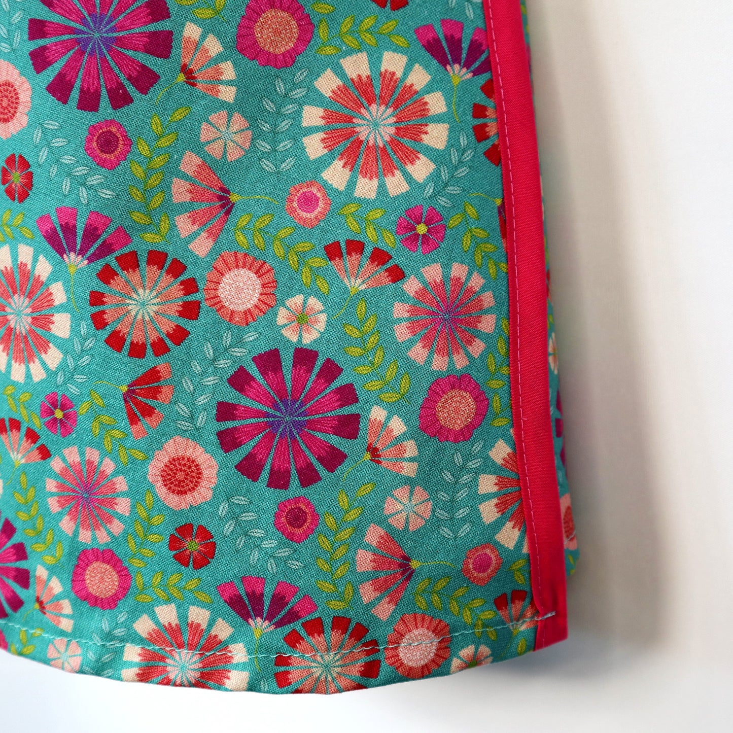 Girls wrap dress - sizes 0 - 8, teal floral