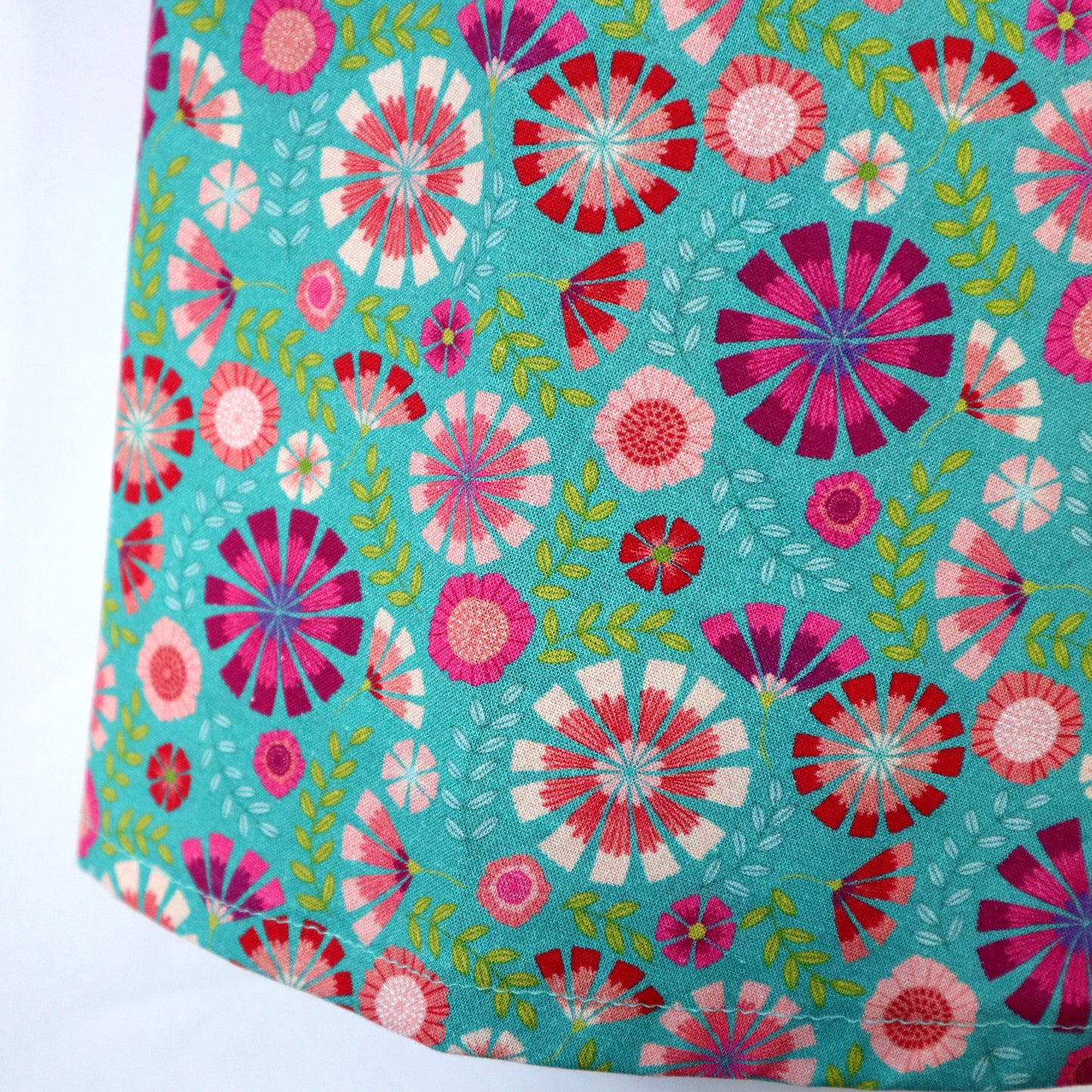 Girls wrap dress - sizes 0 - 8, teal floral
