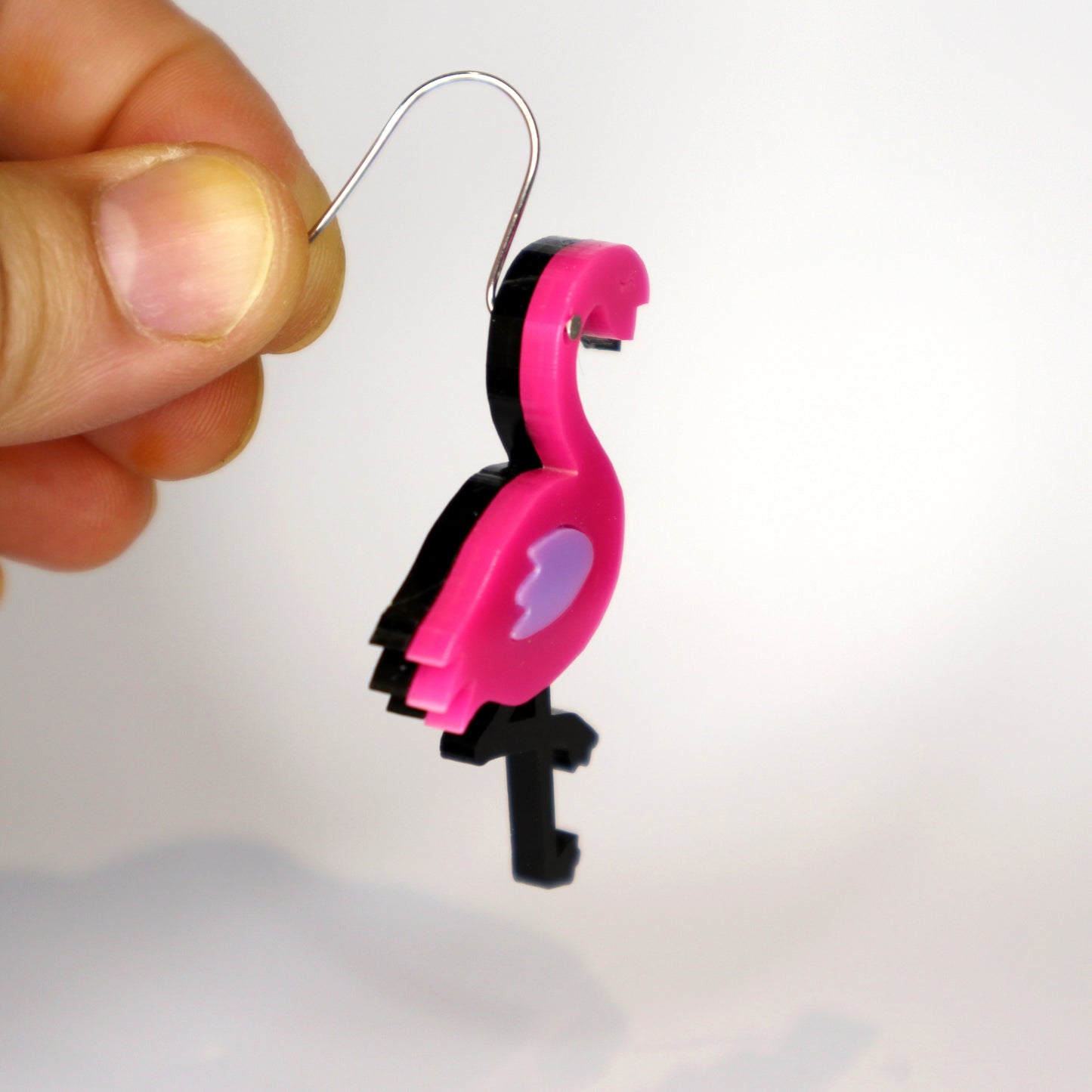 Flamingo earrings - laser cut acrylic