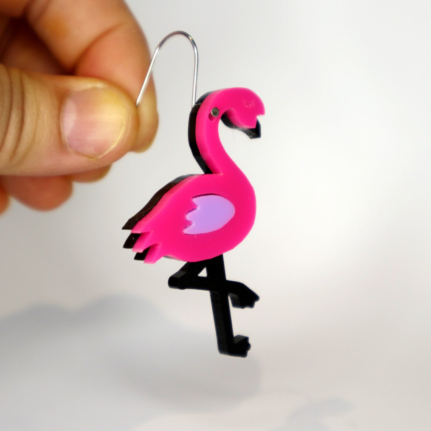 Flamingo earrings - laser cut acrylic