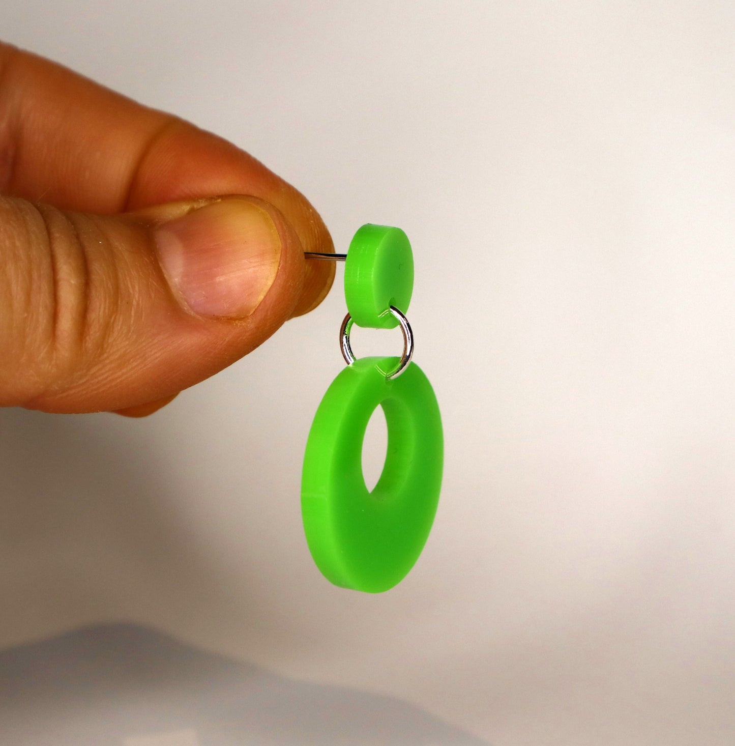 Retro Mod Earrings - laser cut acrylic - green