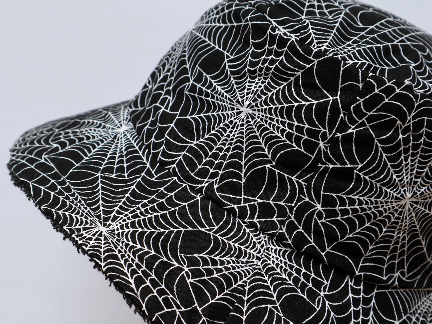 Teen / Mens Reversible Bucket Hat - spider web, terry towelling