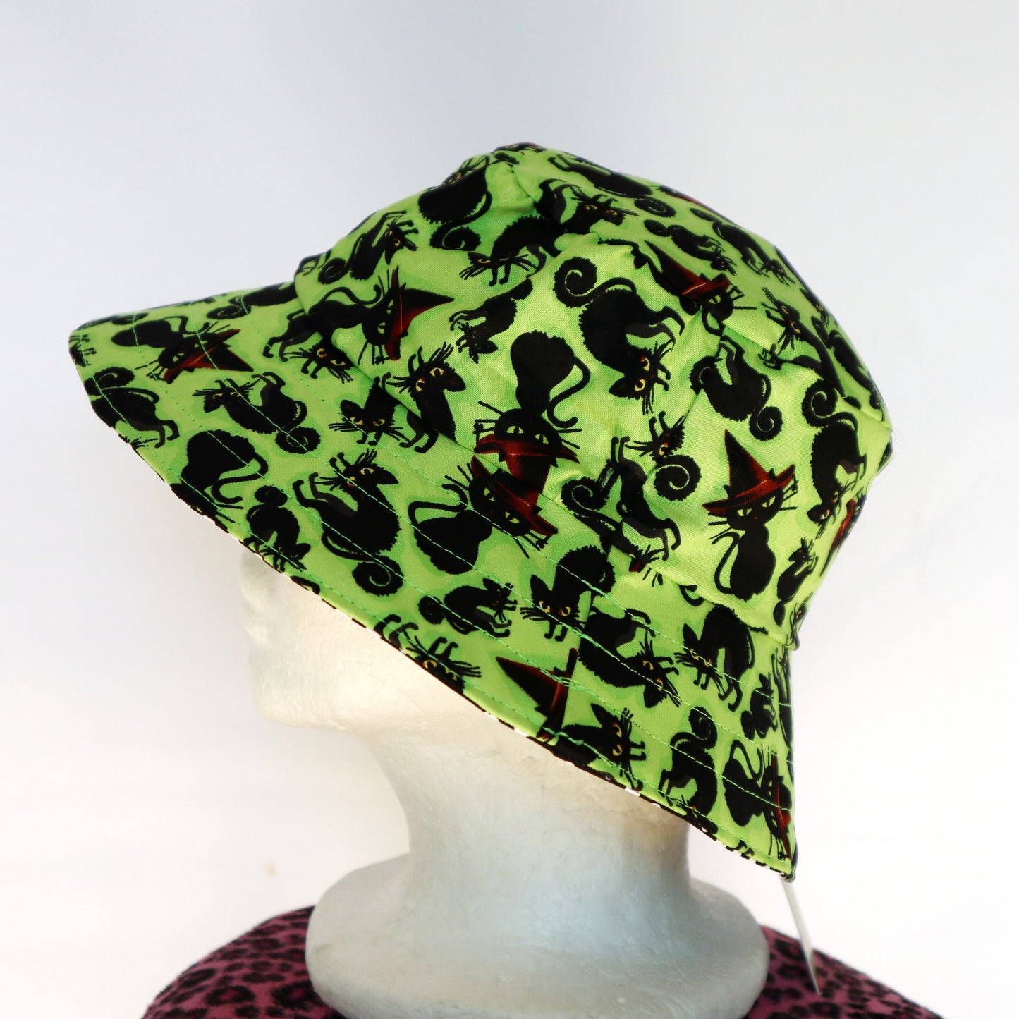 Baby / Kids Reversible Bucket Hat - black cats