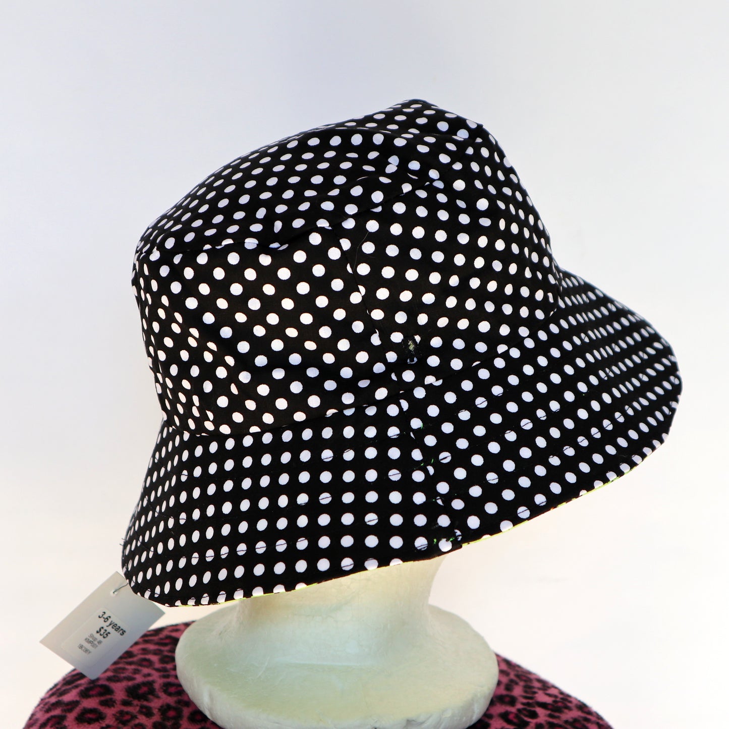 Baby / Kids Reversible Bucket Hat - black cats