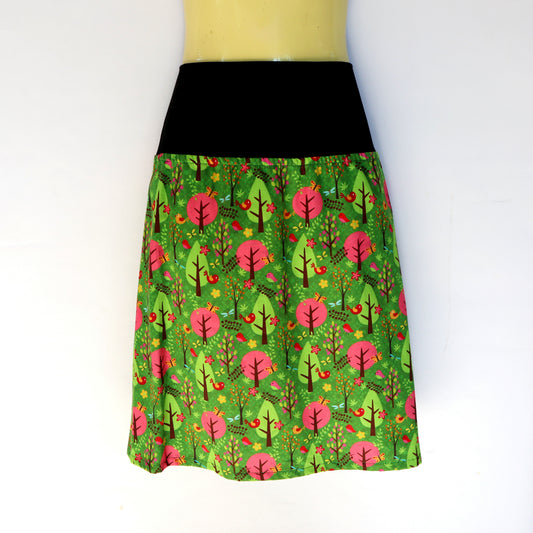 Ladies A Line Skirt - woodland trees - ladies sizes 8 - 24