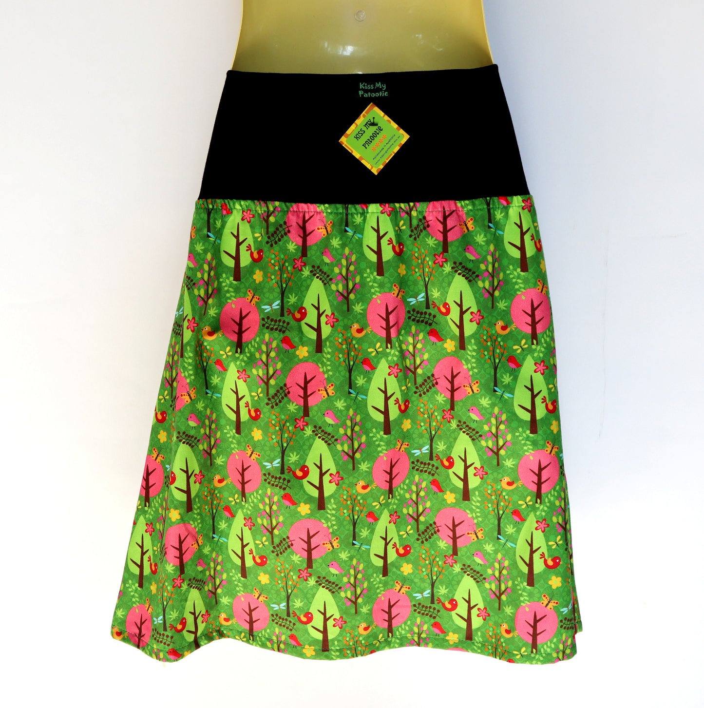Ladies A Line Skirt - woodland trees - ladies sizes 8 - 24