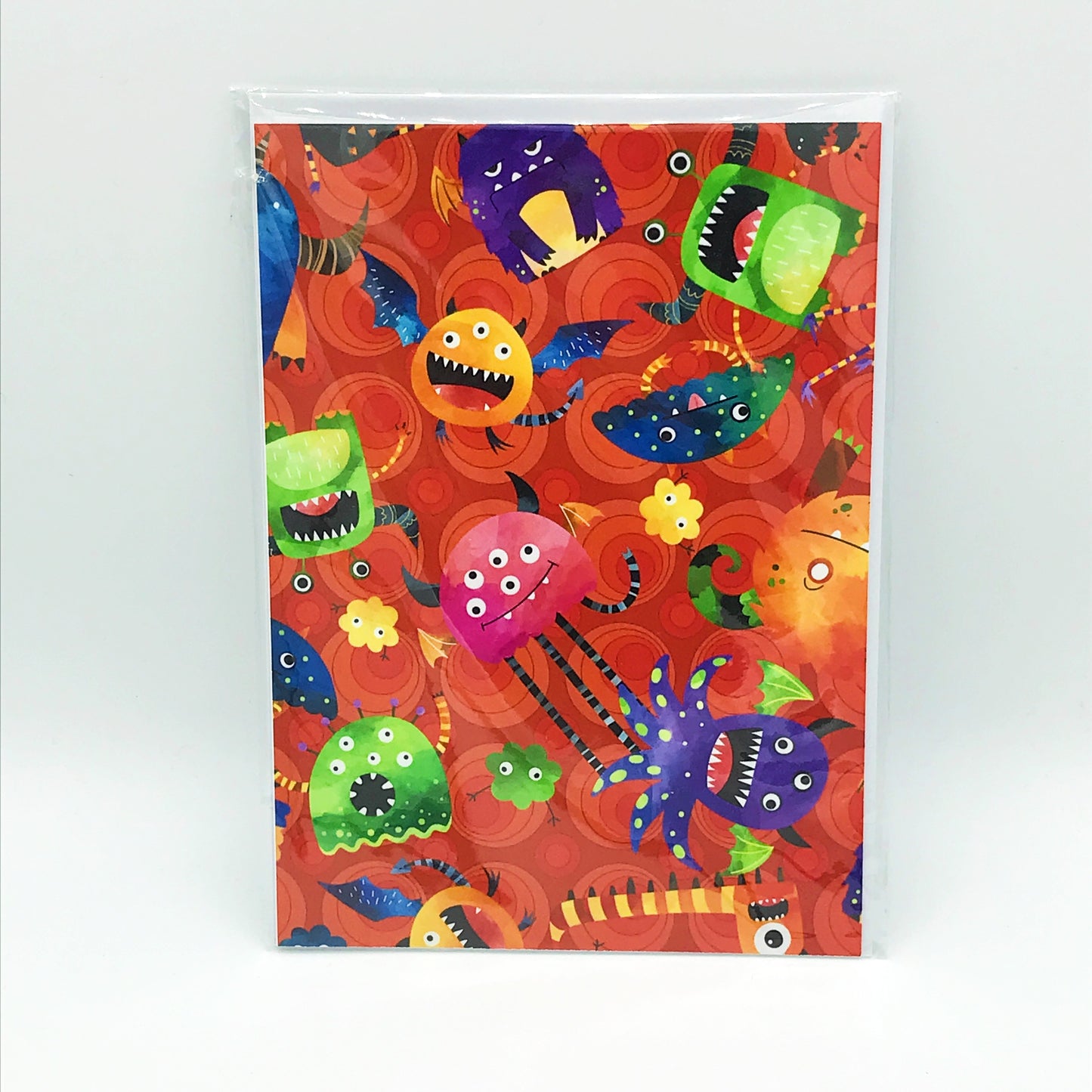 Kids birthday / greeting card - monster mania, gift card