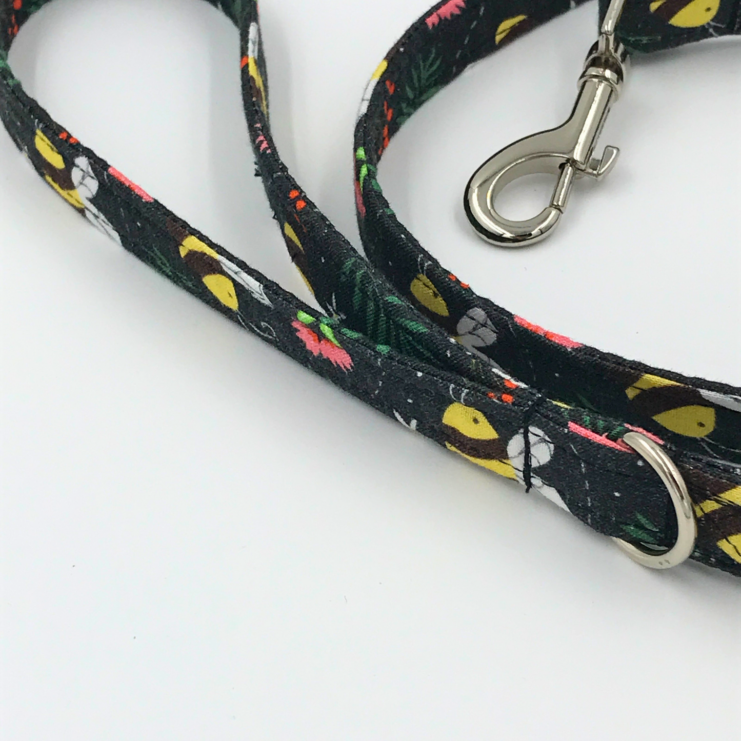 Puppy or cat lead / leash - fabric covered webbing