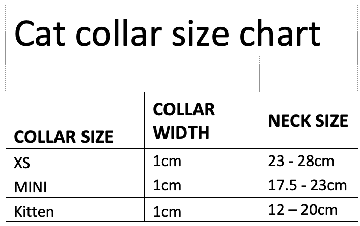 Cat collar - printed cotton fabric, 12 to 28cm