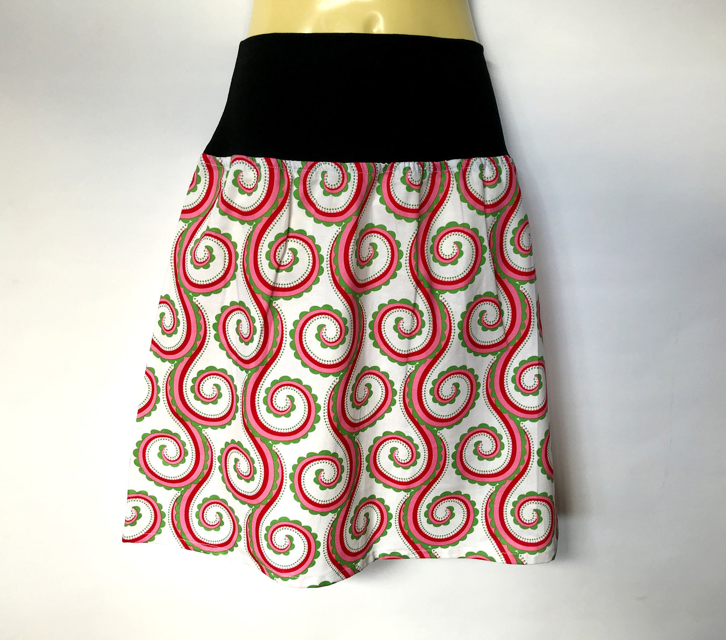 Ladies A Line Skirt - sizes 8 - 24 retro, spiral