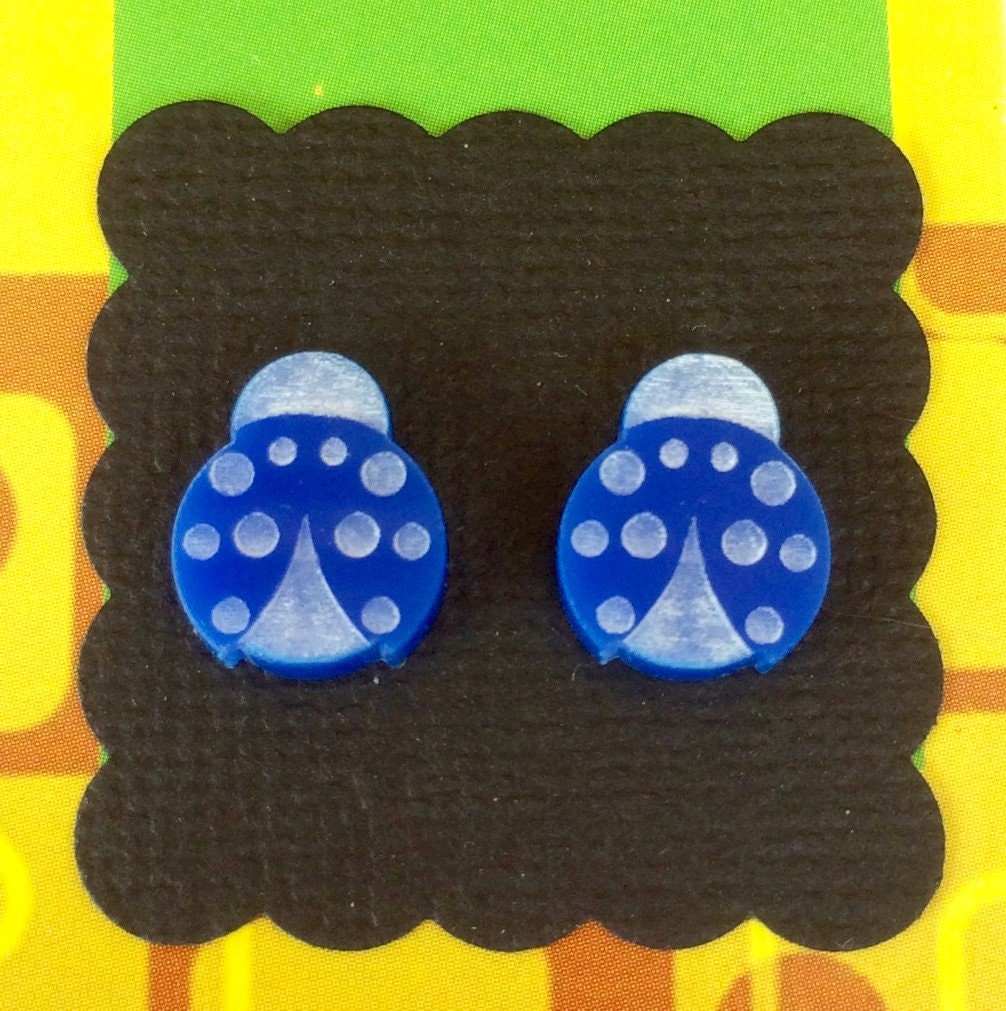 Ladybug - Laser Cut Earrings / Studs - acrylic - more colours available