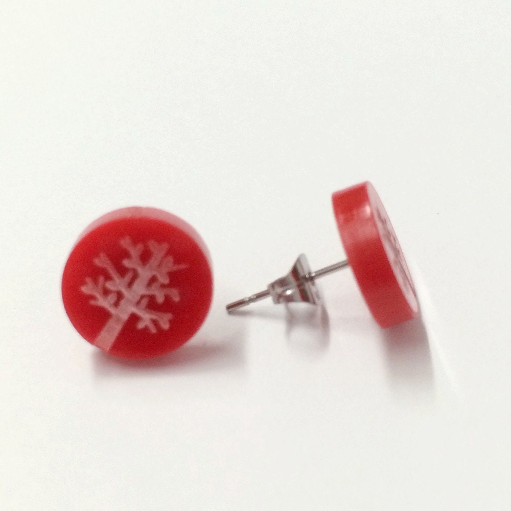 Woodland trees - Laser Cut Earrings / Studs - acrylic - more colours available