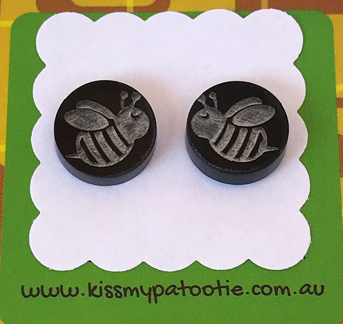 Bees - Laser Cut Earrings / Studs - acrylic - more colours available