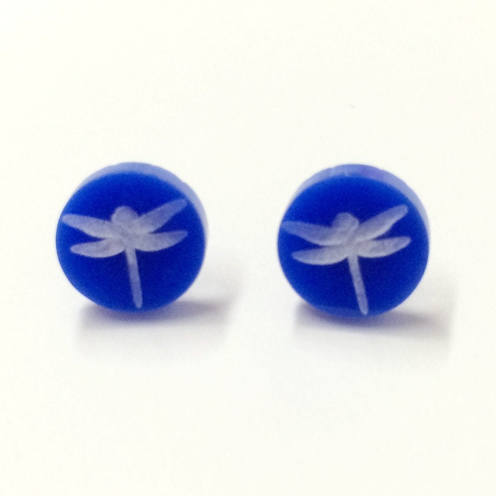 Dragonfly - Laser Cut Earrings / Studs - acrylic - more colours available