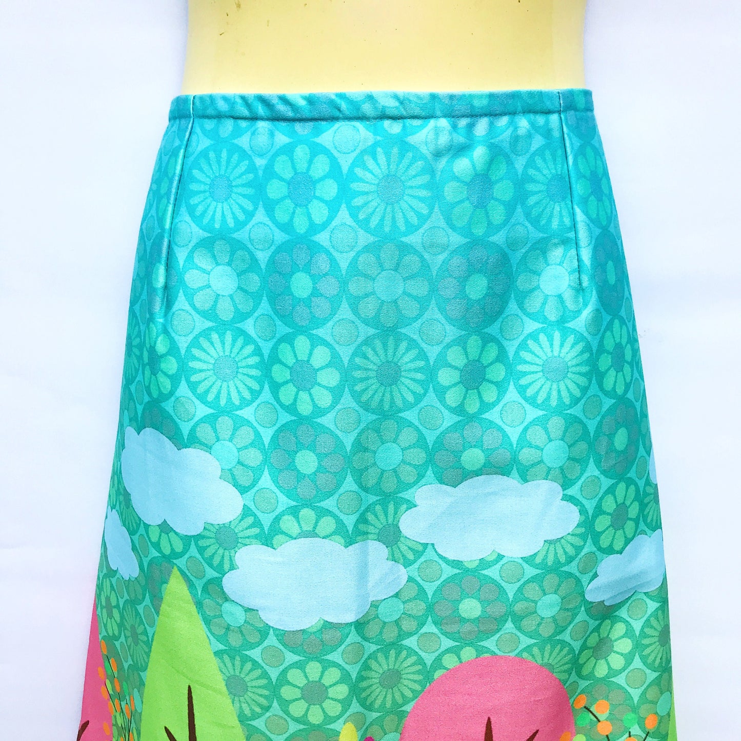 Ladies A-line Skirt - blue woodland animals - sizes 8 -24 avail