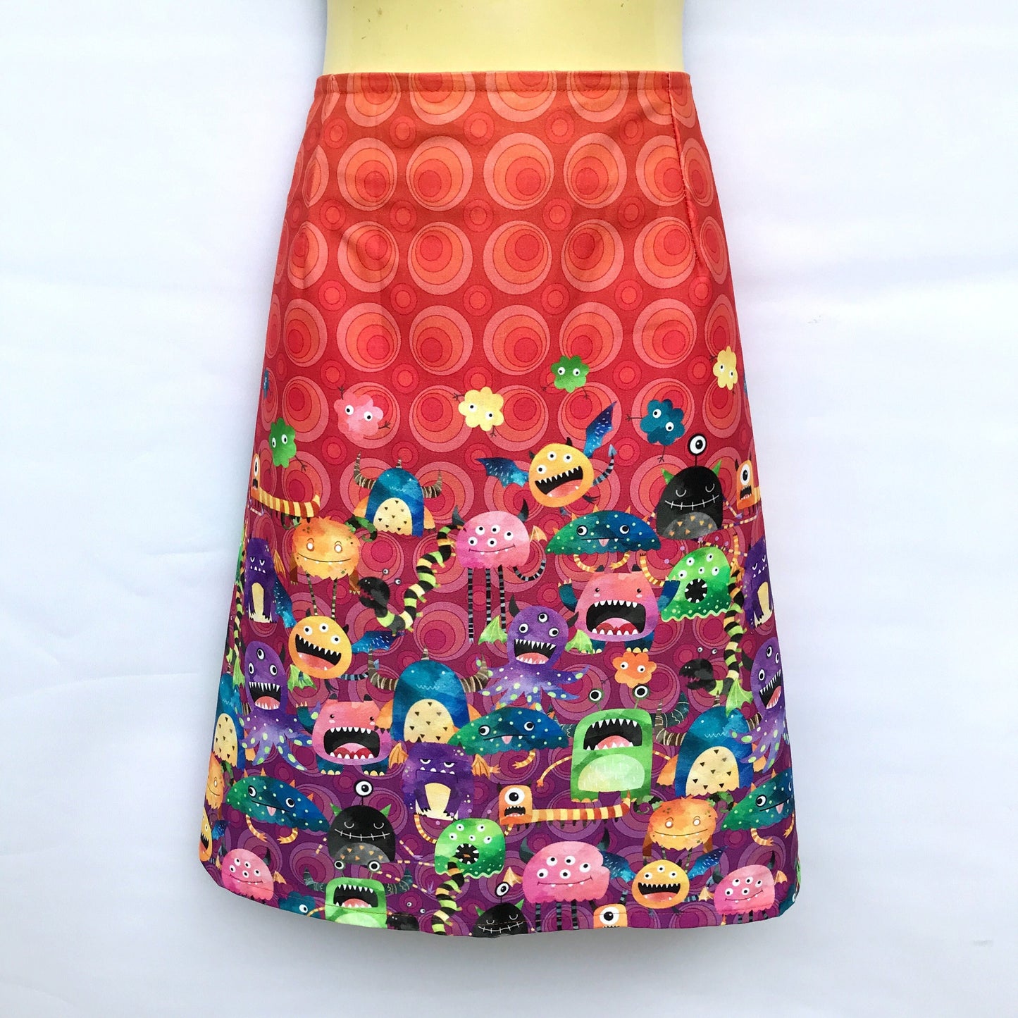 Ladies A-line Skirt - monsters - sizes 8 -24 avail